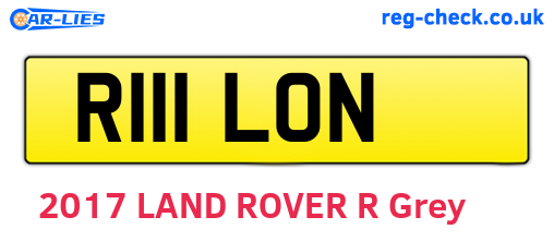 R111LON are the vehicle registration plates.