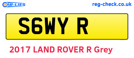 S6WYR are the vehicle registration plates.