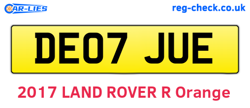 DE07JUE are the vehicle registration plates.