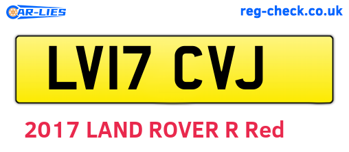 LV17CVJ are the vehicle registration plates.