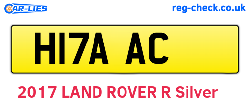 H17AAC are the vehicle registration plates.