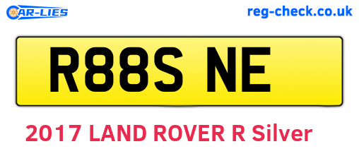 R88SNE are the vehicle registration plates.