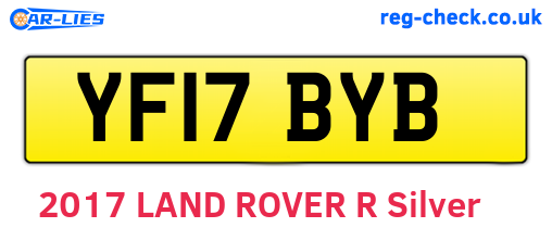 YF17BYB are the vehicle registration plates.