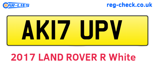 AK17UPV are the vehicle registration plates.