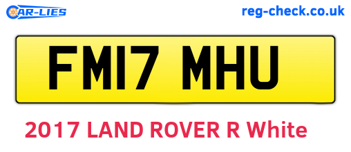 FM17MHU are the vehicle registration plates.