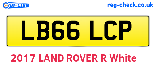 LB66LCP are the vehicle registration plates.