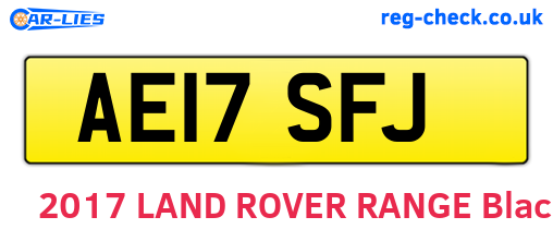 AE17SFJ are the vehicle registration plates.