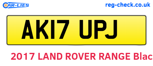 AK17UPJ are the vehicle registration plates.