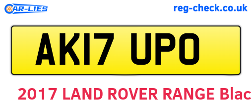 AK17UPO are the vehicle registration plates.