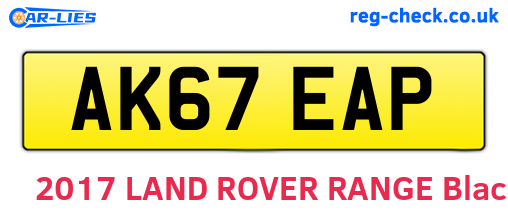 AK67EAP are the vehicle registration plates.