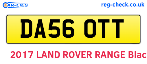 DA56OTT are the vehicle registration plates.
