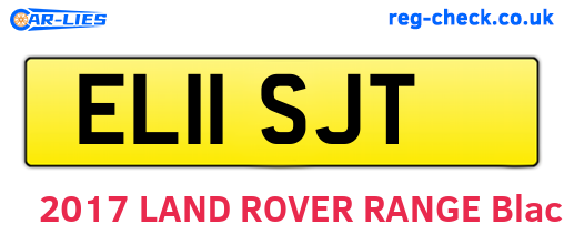 EL11SJT are the vehicle registration plates.