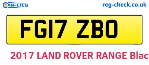 FG17ZBO are the vehicle registration plates.