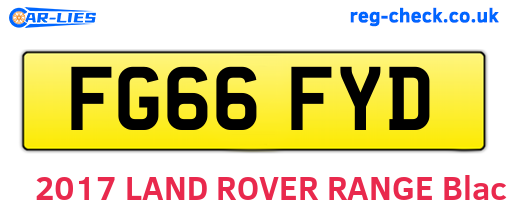 FG66FYD are the vehicle registration plates.