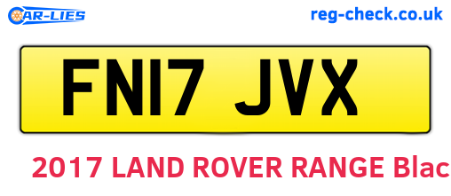 FN17JVX are the vehicle registration plates.