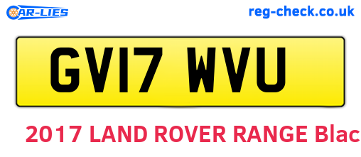 GV17WVU are the vehicle registration plates.
