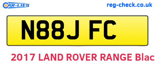 N88JFC are the vehicle registration plates.