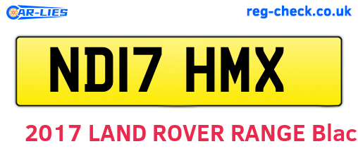 ND17HMX are the vehicle registration plates.