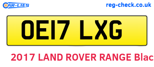 OE17LXG are the vehicle registration plates.