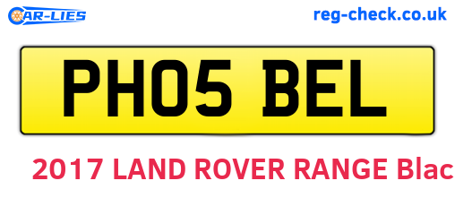PH05BEL are the vehicle registration plates.