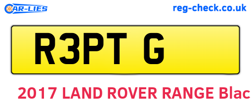 R3PTG are the vehicle registration plates.