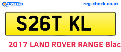 S26TKL are the vehicle registration plates.