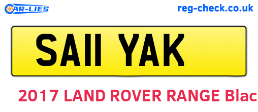 SA11YAK are the vehicle registration plates.