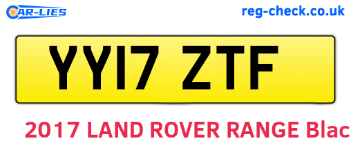 YY17ZTF are the vehicle registration plates.