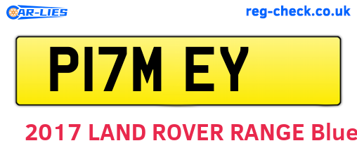 P17MEY are the vehicle registration plates.