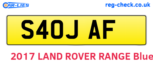 S40JAF are the vehicle registration plates.