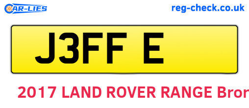 J3FFE are the vehicle registration plates.
