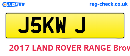 J5KWJ are the vehicle registration plates.
