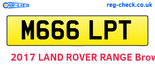 M666LPT are the vehicle registration plates.