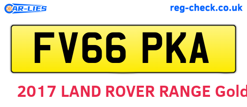 FV66PKA are the vehicle registration plates.
