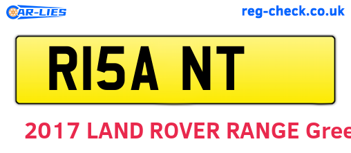 R15ANT are the vehicle registration plates.