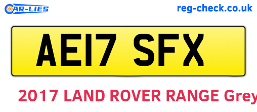 AE17SFX are the vehicle registration plates.
