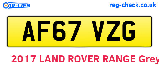 AF67VZG are the vehicle registration plates.