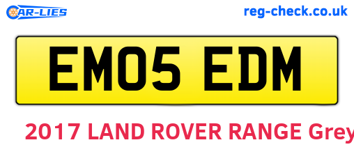 EM05EDM are the vehicle registration plates.