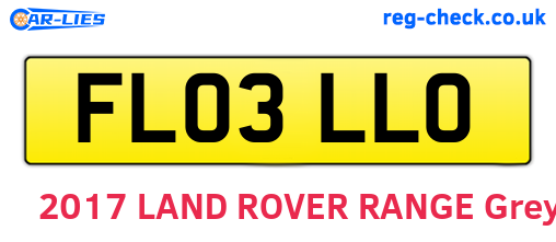 FL03LLO are the vehicle registration plates.