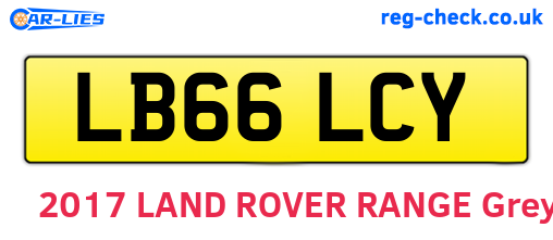 LB66LCY are the vehicle registration plates.