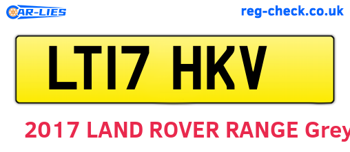 LT17HKV are the vehicle registration plates.