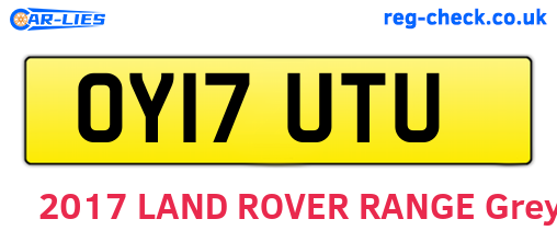 OY17UTU are the vehicle registration plates.