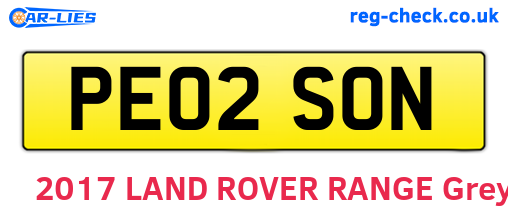 PE02SON are the vehicle registration plates.