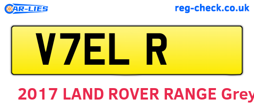 V7ELR are the vehicle registration plates.