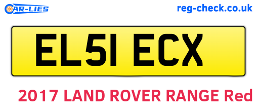 EL51ECX are the vehicle registration plates.