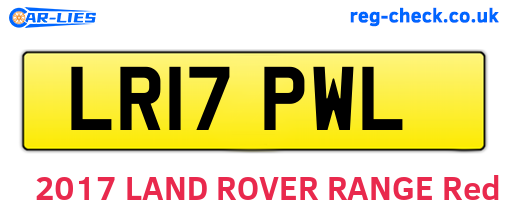 LR17PWL are the vehicle registration plates.