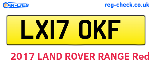 LX17OKF are the vehicle registration plates.