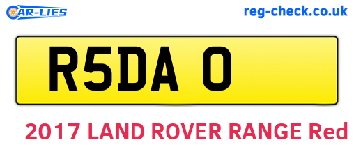 R5DAO are the vehicle registration plates.