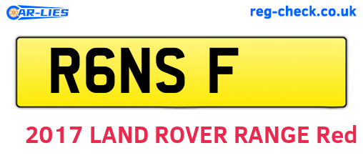 R6NSF are the vehicle registration plates.