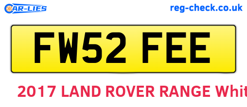 FW52FEE are the vehicle registration plates.
